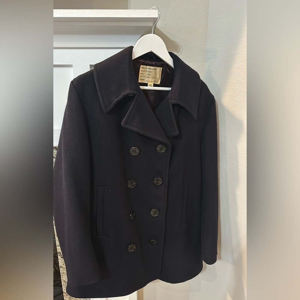 MELTON PEA COAT SZ 40 Vintage